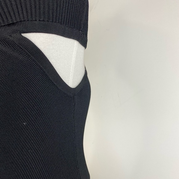 Good American Fold Over Rib Crop Top Black Small Size 1 - Picture 5 of 10